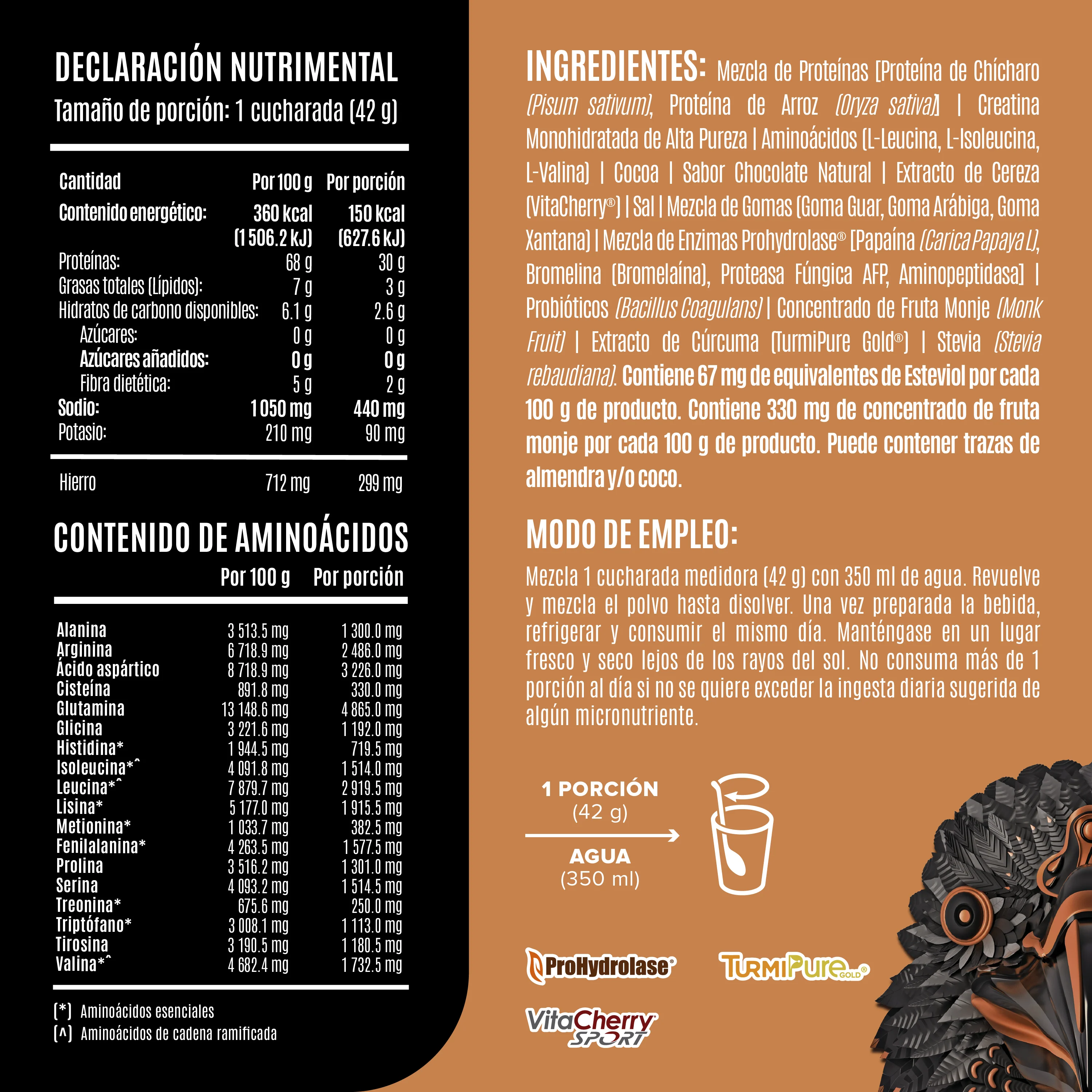 Falcon Performance Choco Bronze 1.14 kg - 30 Servicios pack - Image 3