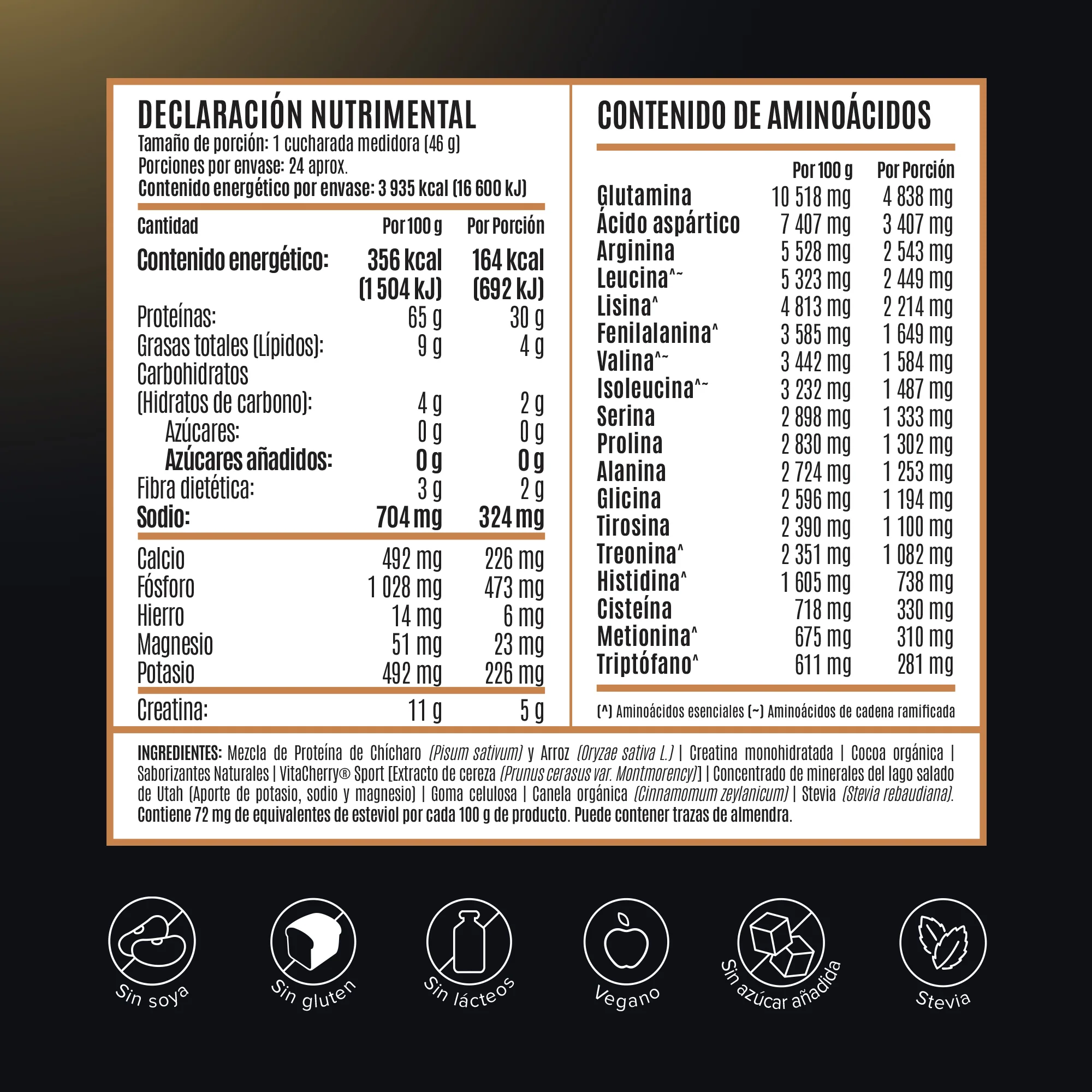 Falcon Performance Proteína en Polvo con Creatina & BCAAs - Choco Bronze 1.14 kg - Image 5