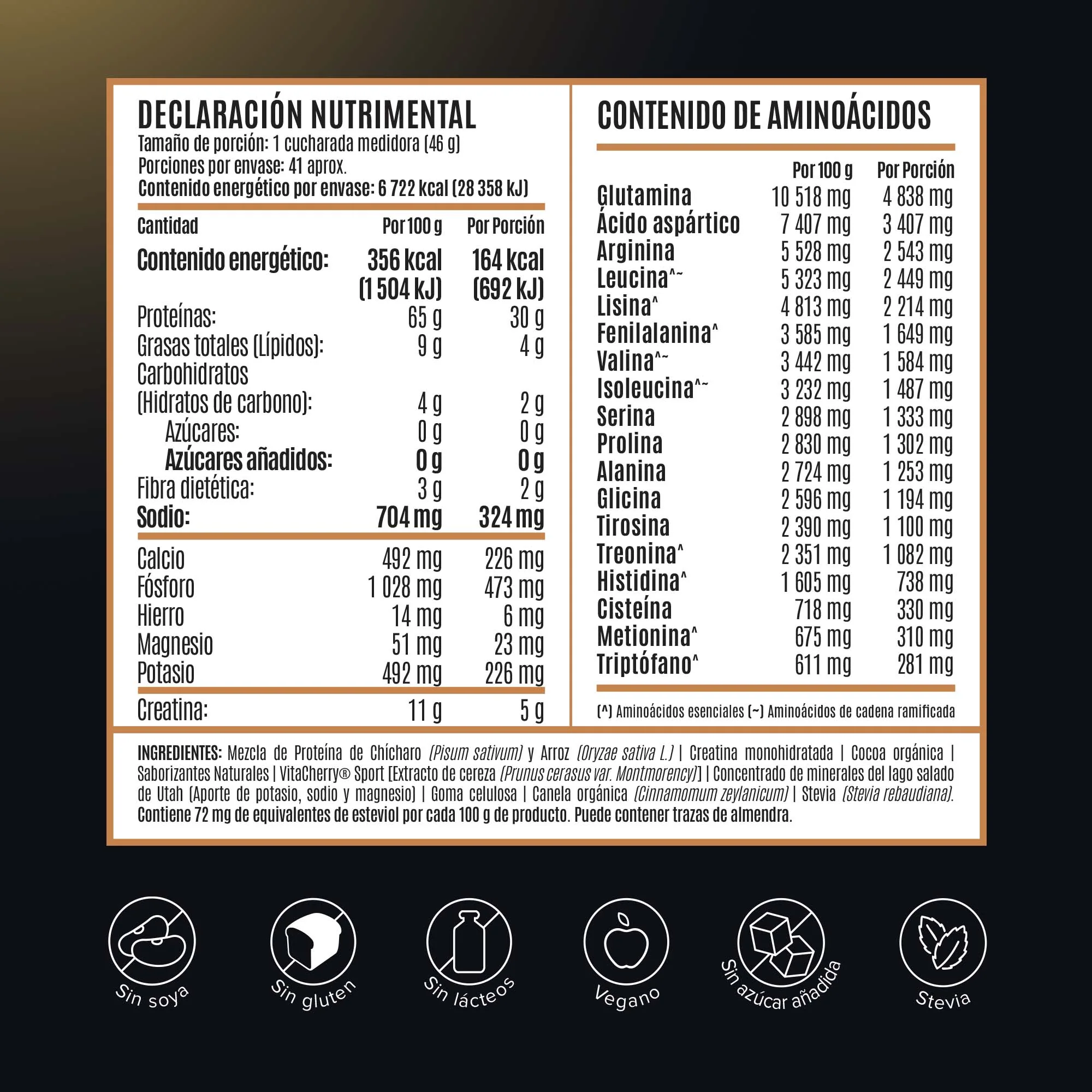 Falcon Performance Proteína en Polvo con Creatina & BCAAs - Choco Bronze 1.9 kg - Image 5