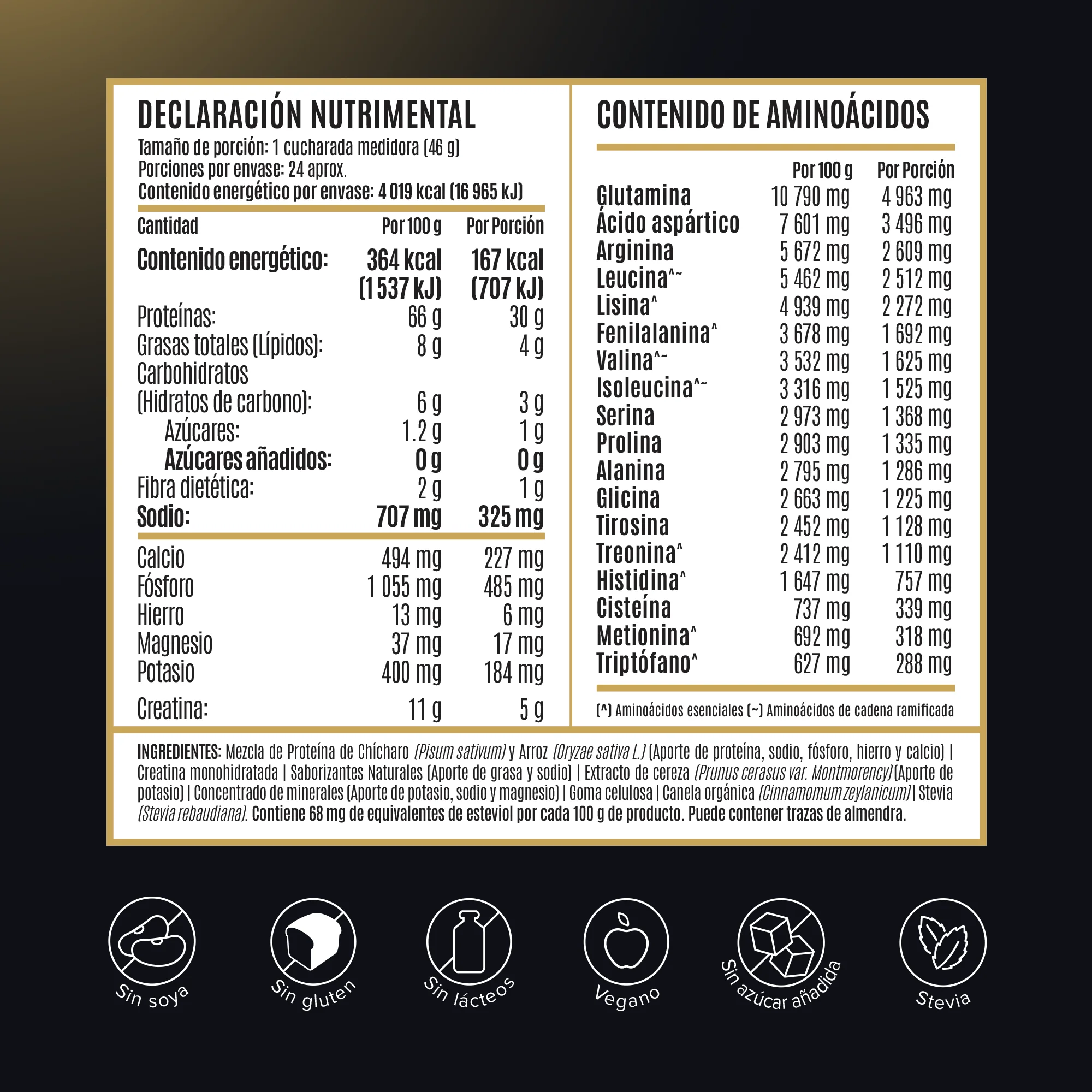 Falcon Performance Proteína en Polvo con Creatina & BCAAs - Golden Vanilla 1.14 kg - Image 5