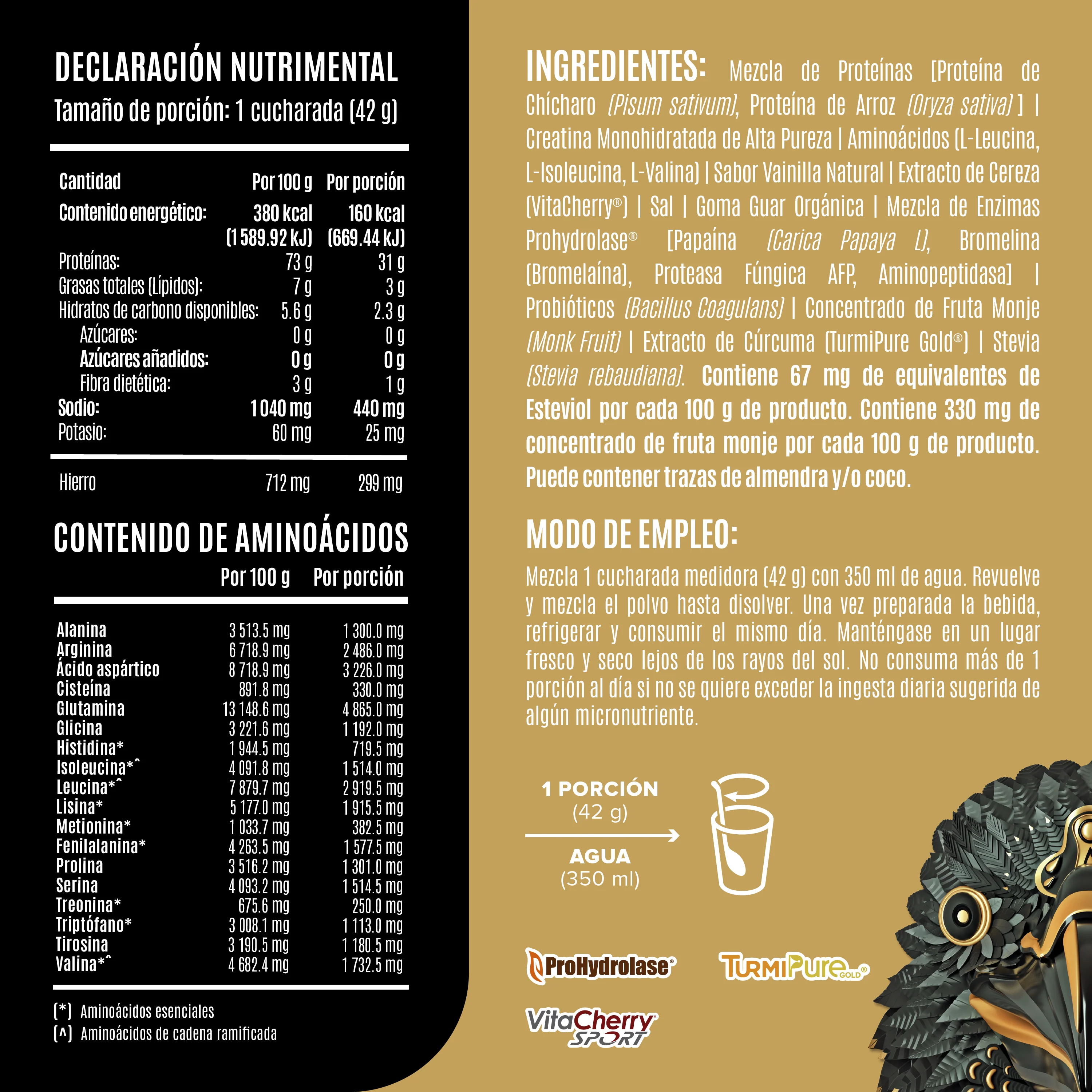 Falcon Performance Golden Vanilla 1.9 kg - 45 Servicios pack - Image 3