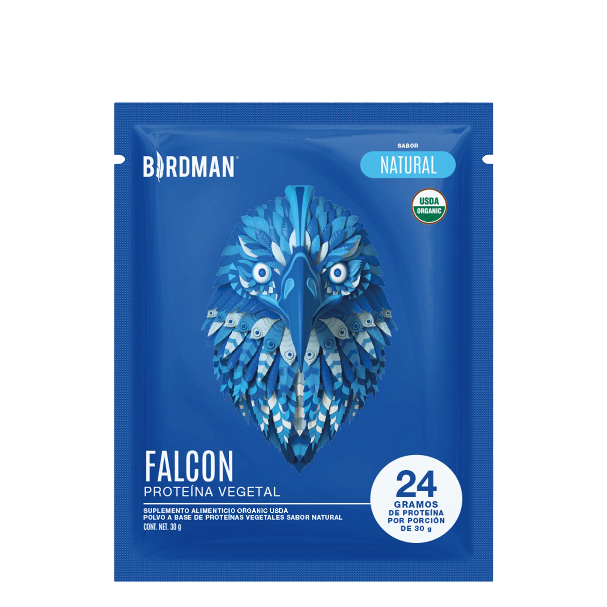 Falcon Protein: Proteína Vegana Orgánica en Polvo - Natural 12 Pack Sobres - Image 3