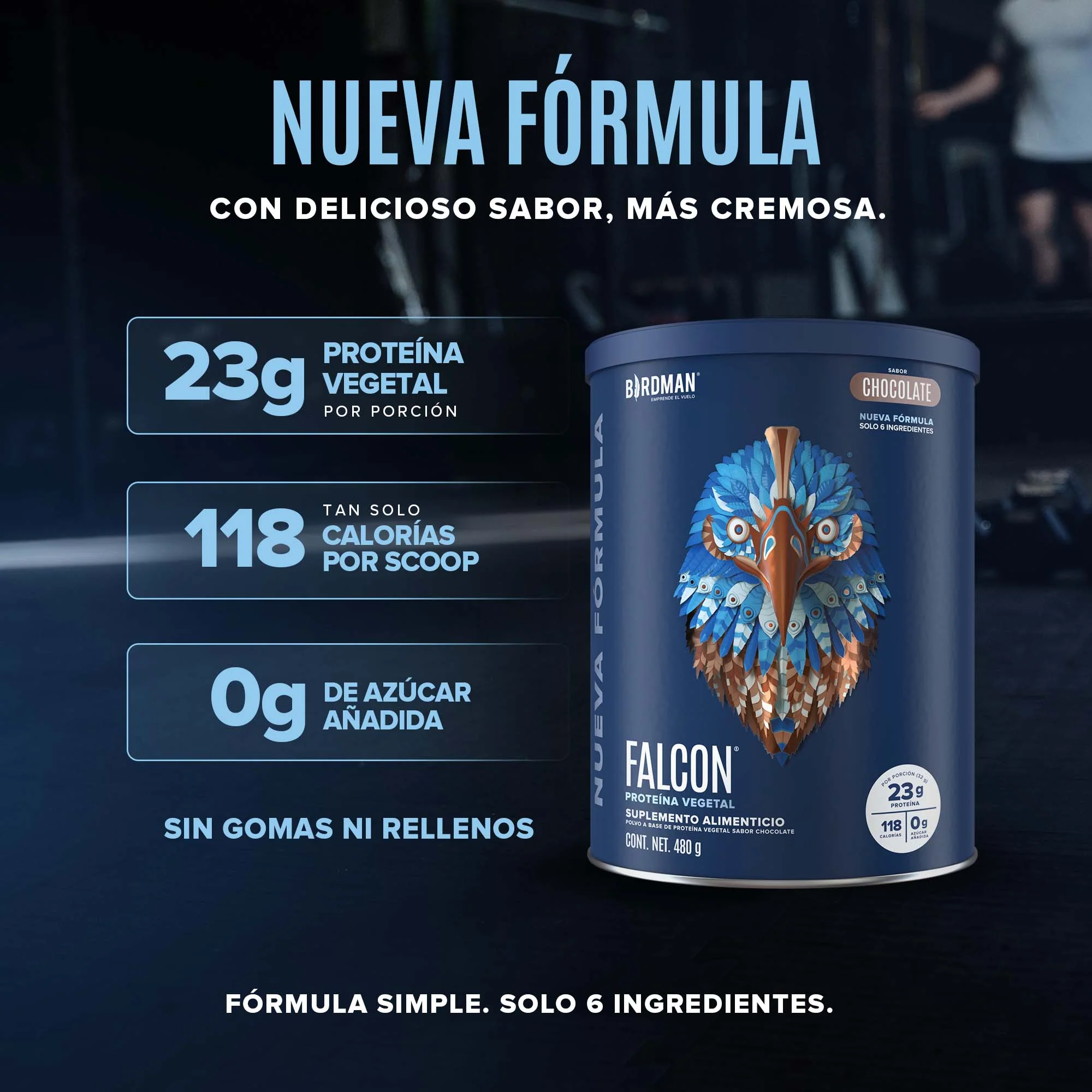 Falcon Protein - Nueva Fórmula - Chocolate 480g - Image 3