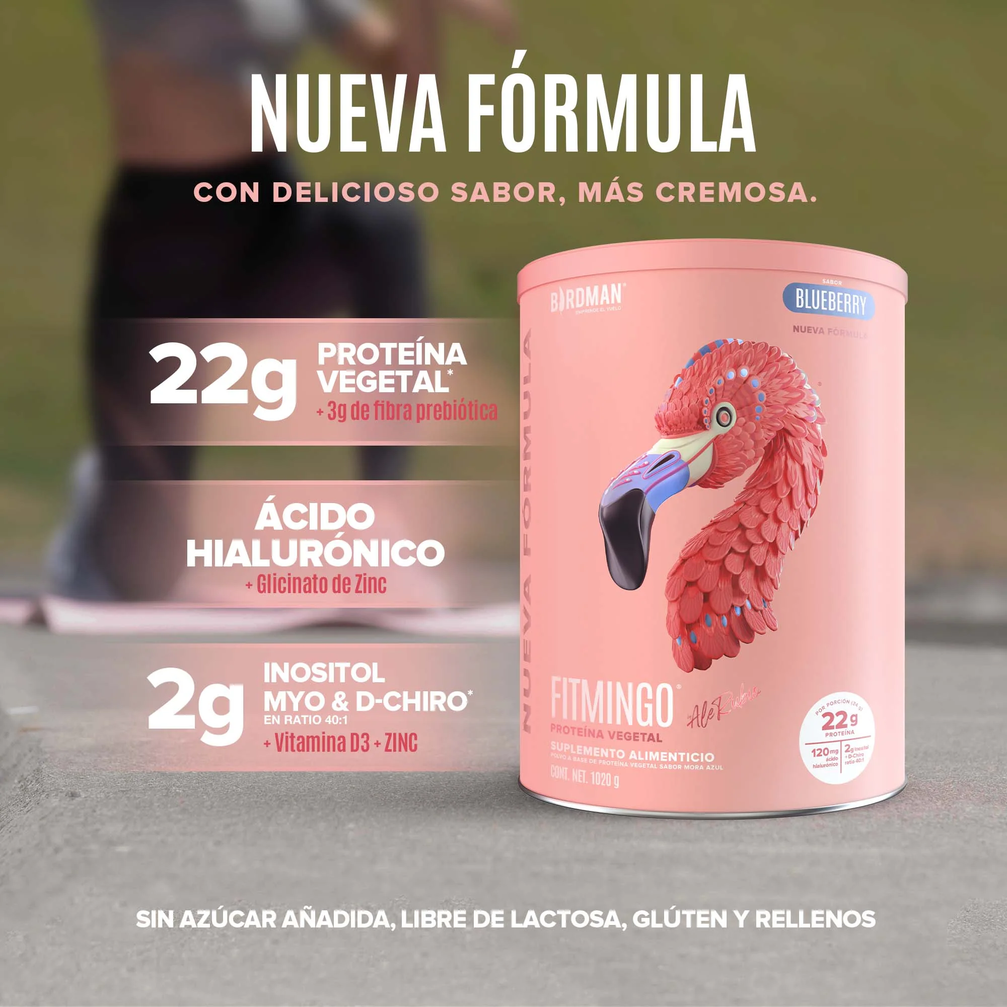 Fitmingo Protein Proteína en Polvo con Inositol & Vitaminas - Blueberry 1.02kg - Image 4