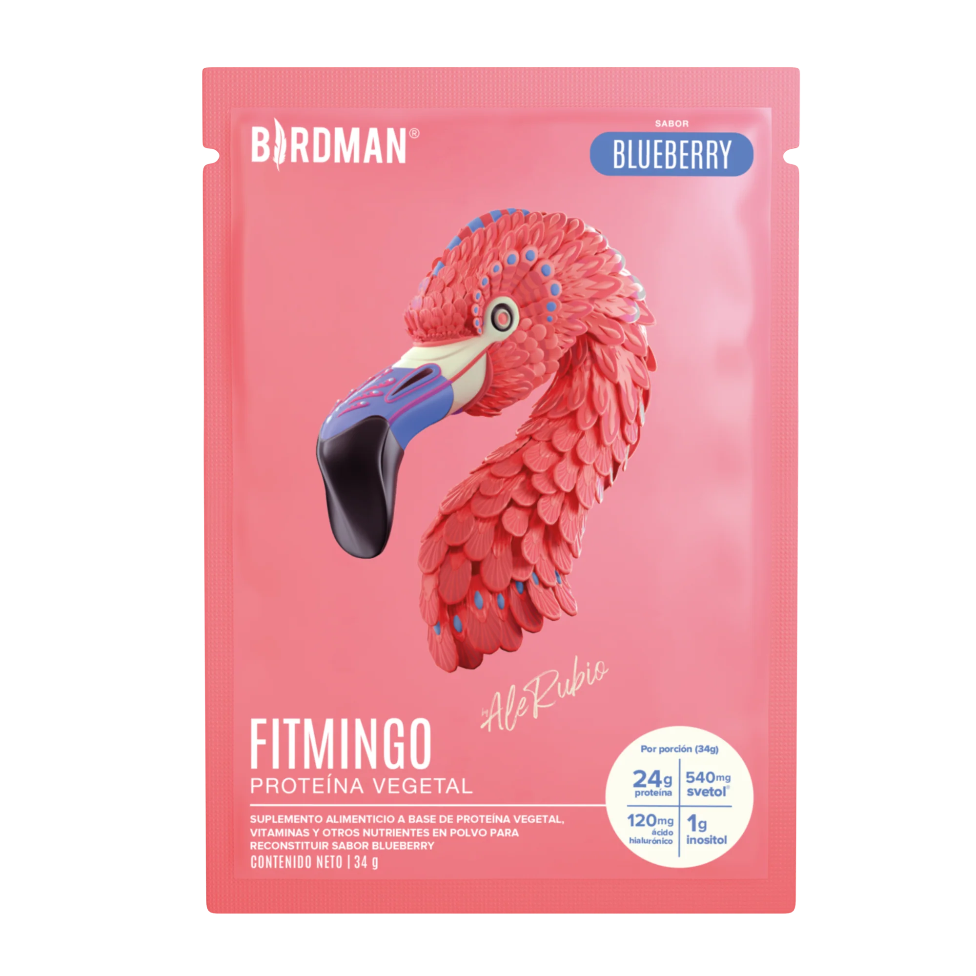 Fitmingo Protein Proteína en Polvo con Inositol & Vitaminas - Blueberry 10 pack sobres - Image 3