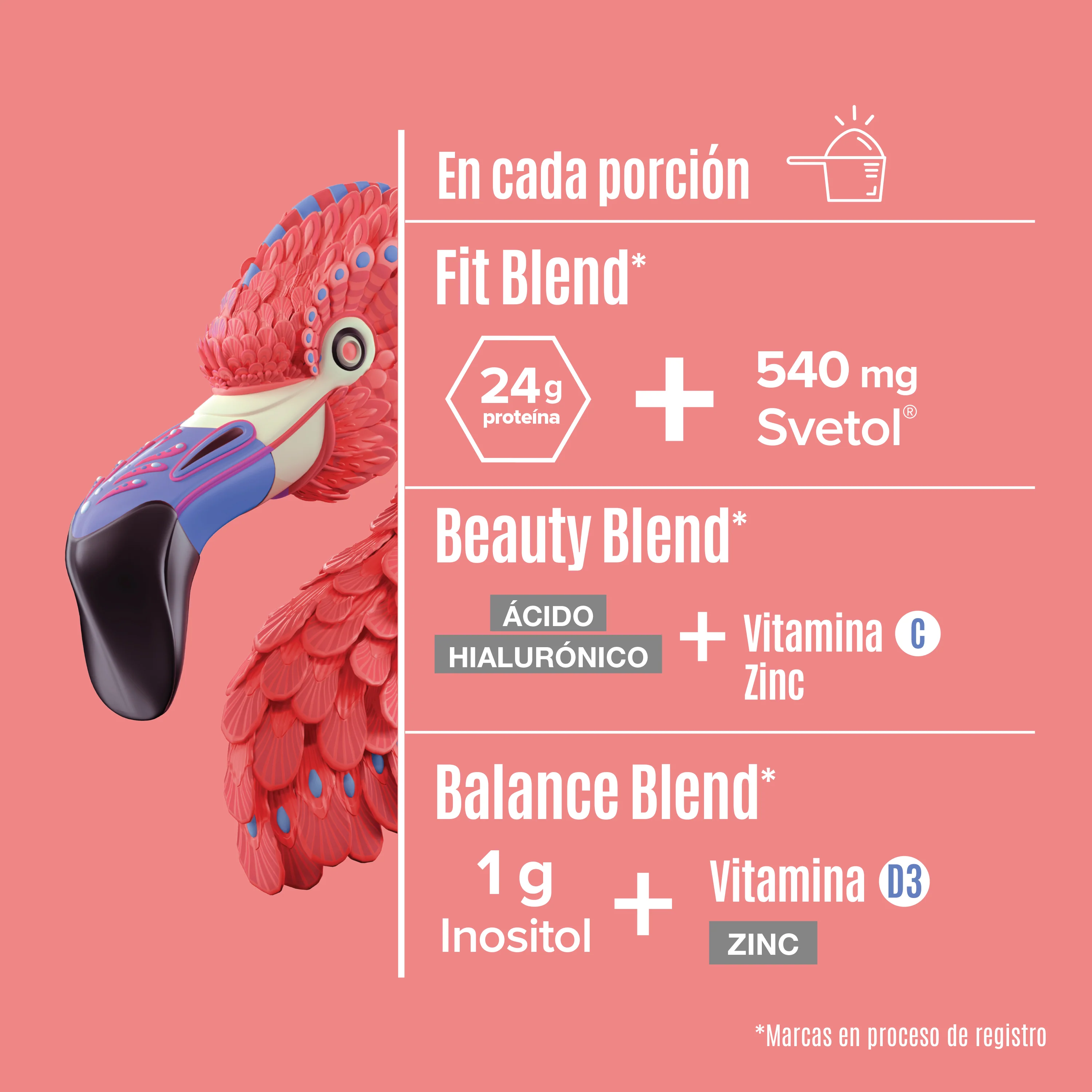 Fitmingo Protein Proteína en Polvo con Inositol & Vitaminas - Blueberry 10 pack sobres - Image 5