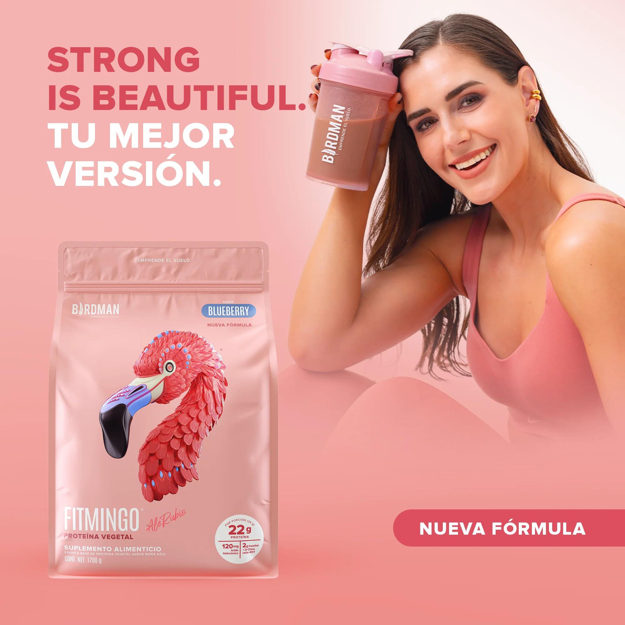 Fitmingo Protein Proteína en Polvo con Inositol & Vitaminas - Blueberry 1.7 kg - Image 3