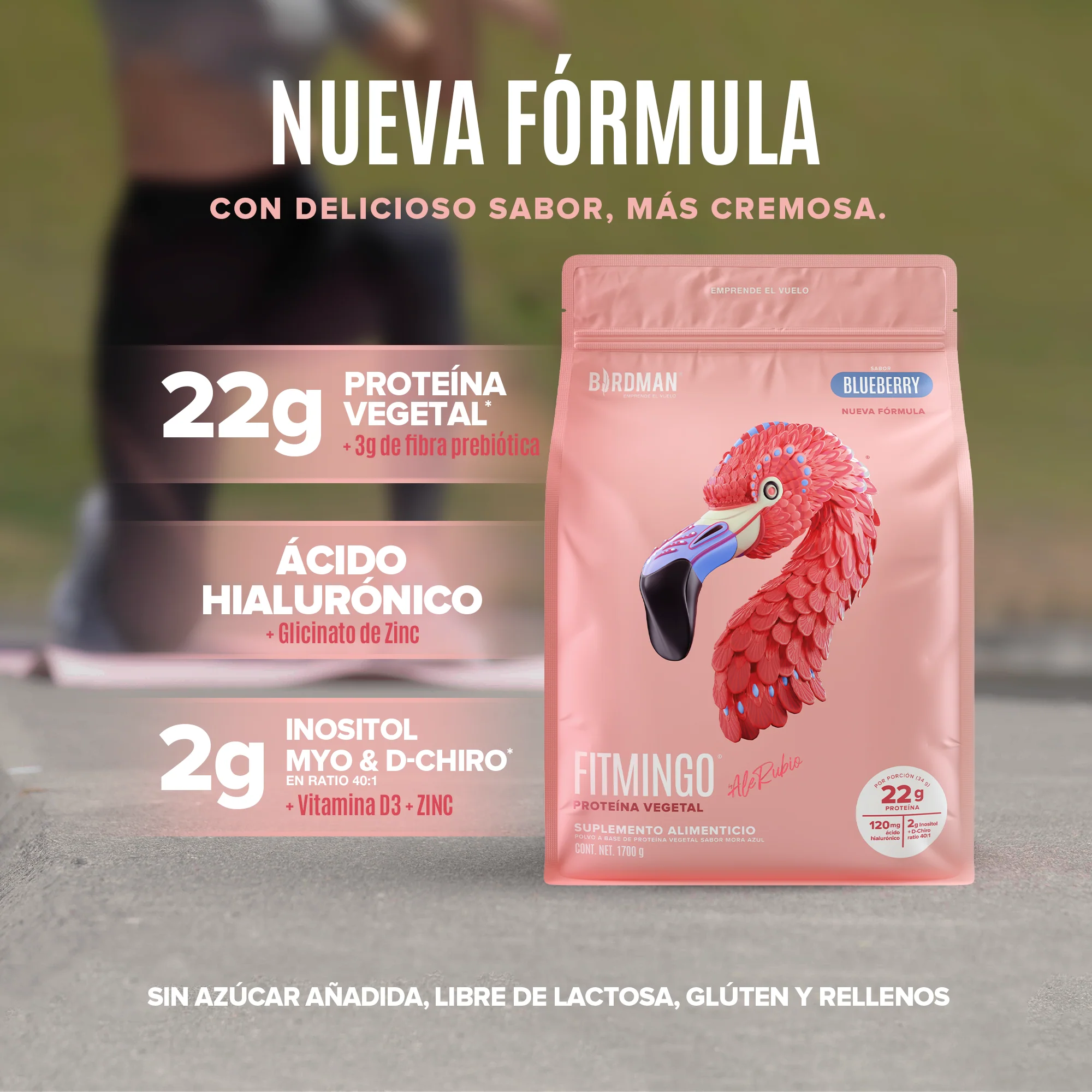 Fitmingo Protein Proteína en Polvo con Inositol & Vitaminas - Blueberry 1.7 kg - Image 4