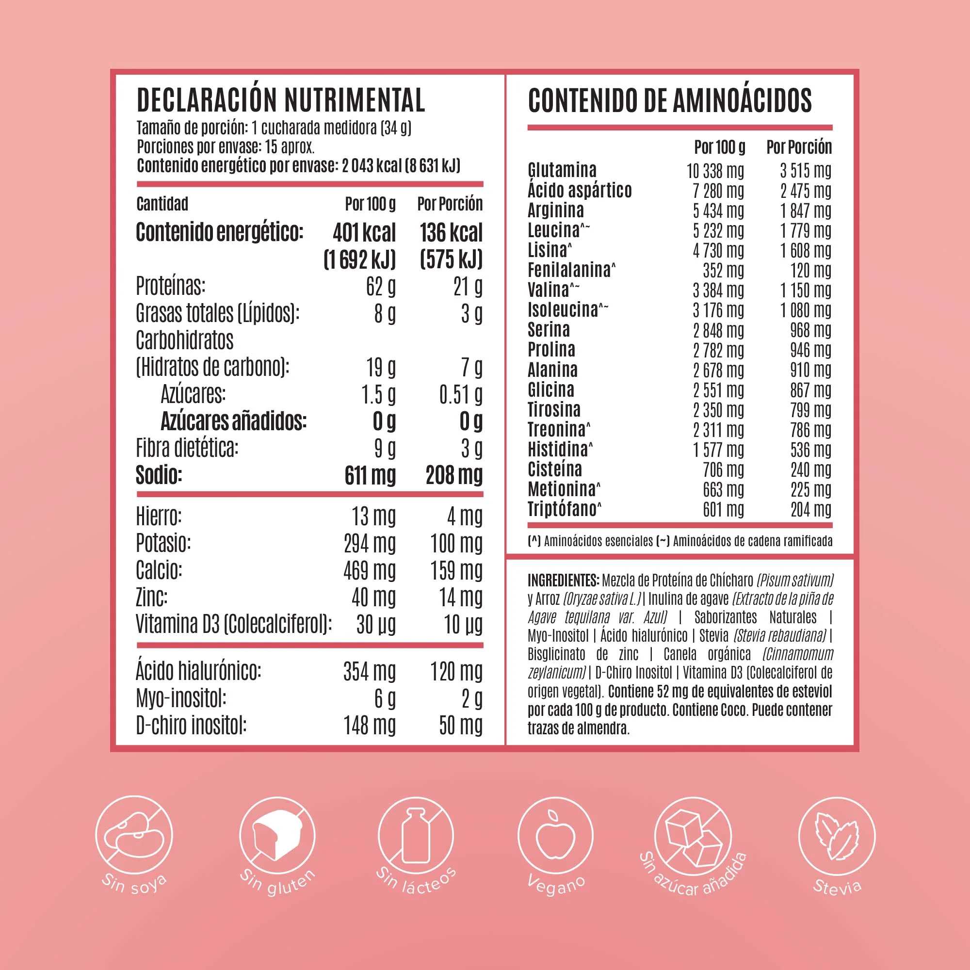 Fitmingo Protein Proteína en Polvo con Inositol & Vitaminas - Vainilla 510 g - Image 5