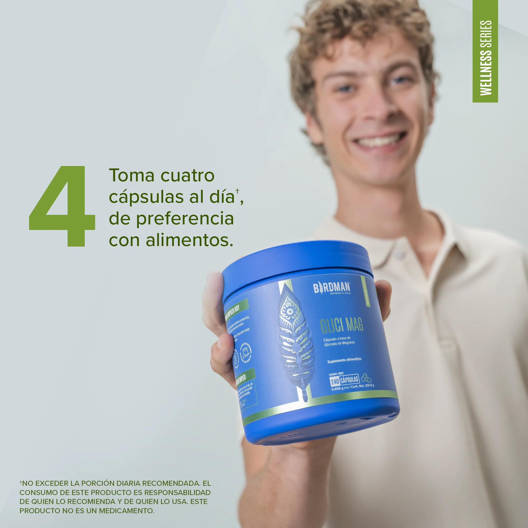 Glicinato de Magnesio - 120 Cápsulas - 30 Porciones Pack - Image 3