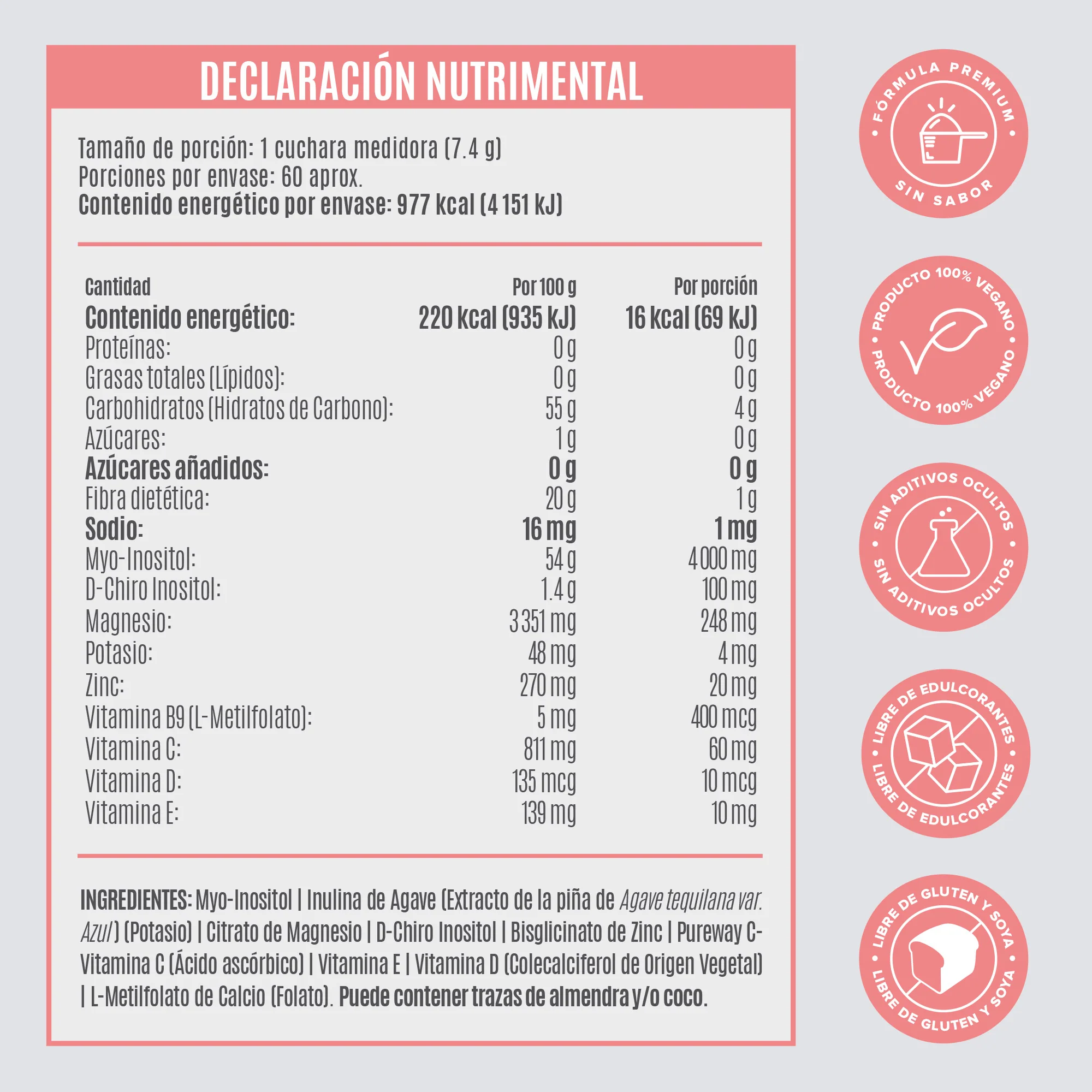 H-Balance: Inositol con Magnesio y Vitaminas - Sin Sabor - 444g PACK - Image 6