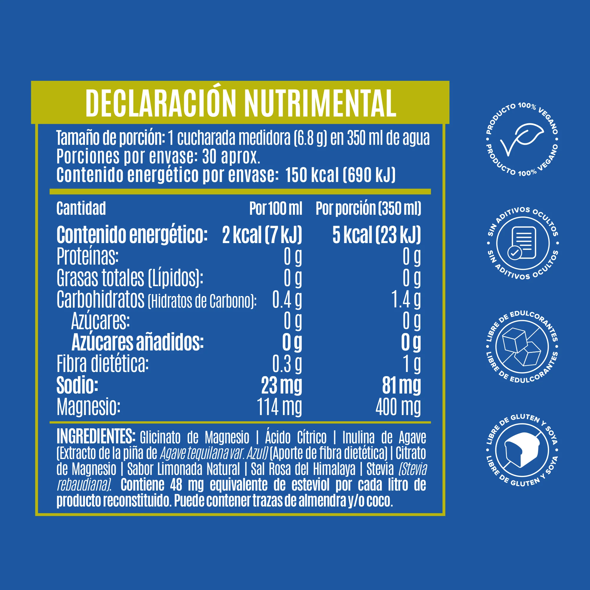 Mag Glycinate Blend - Glicinato y Citrato de Magnesio - Sabor Limón - 30 Porciones - Image 7