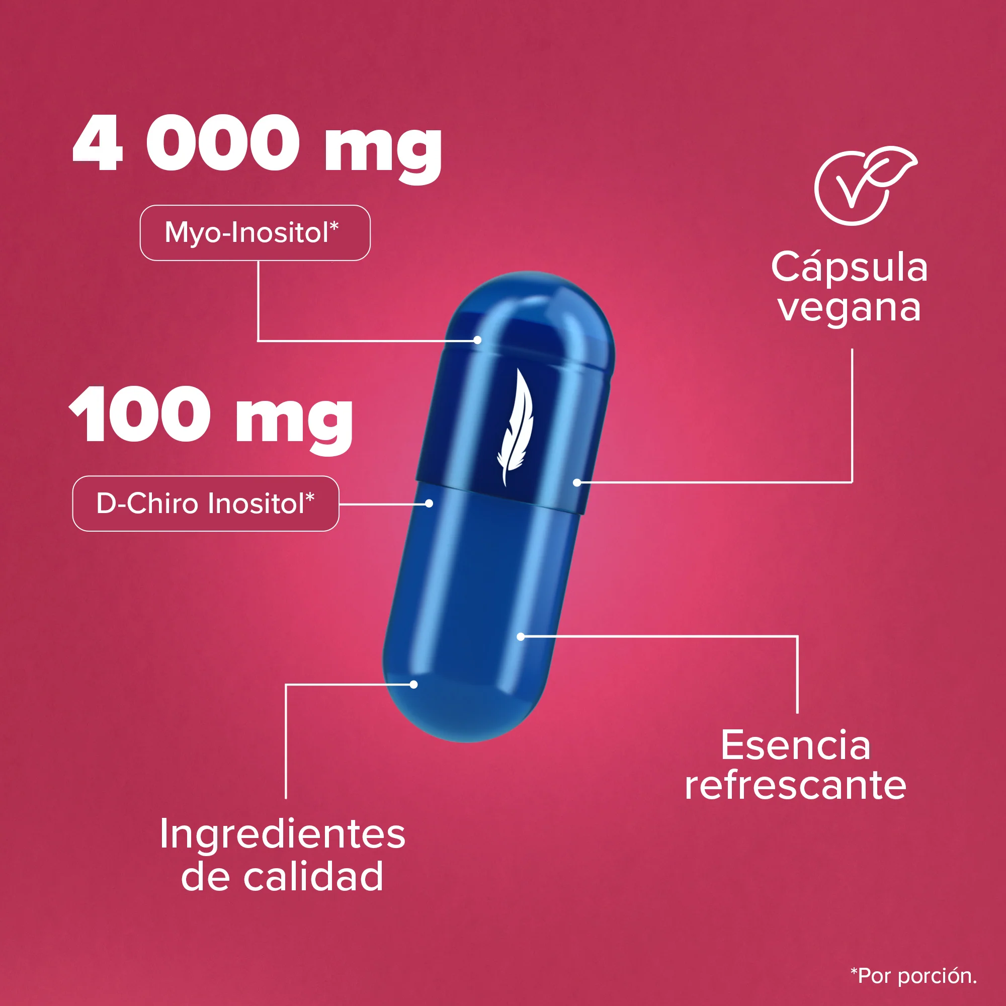Myo & D-Chiro Inositol - 180 Cápsulas - 30 Porciones - Pack - Image 6