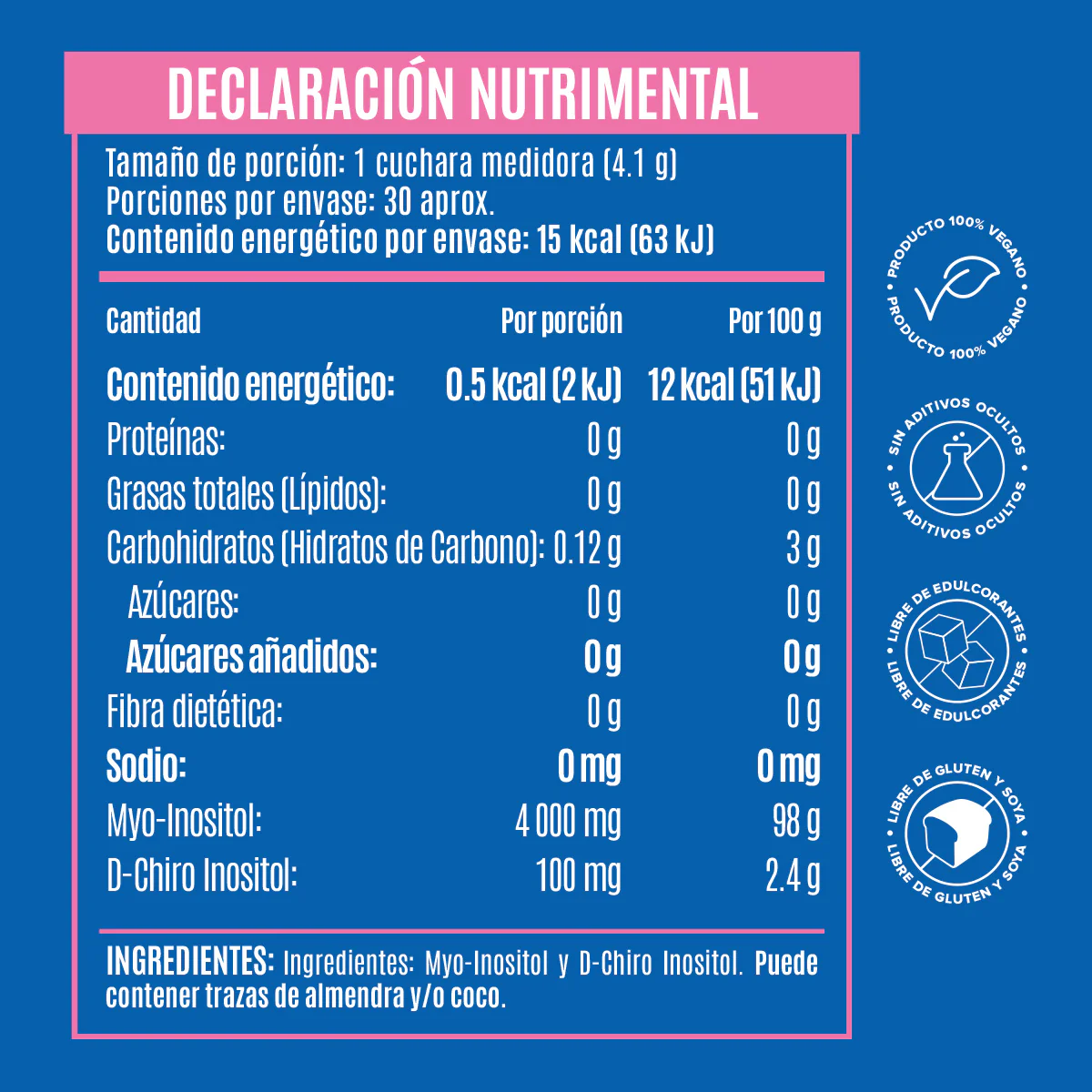 Myo & D-Chiro Inositol en Polvo - 123 g - Pack - Image 5