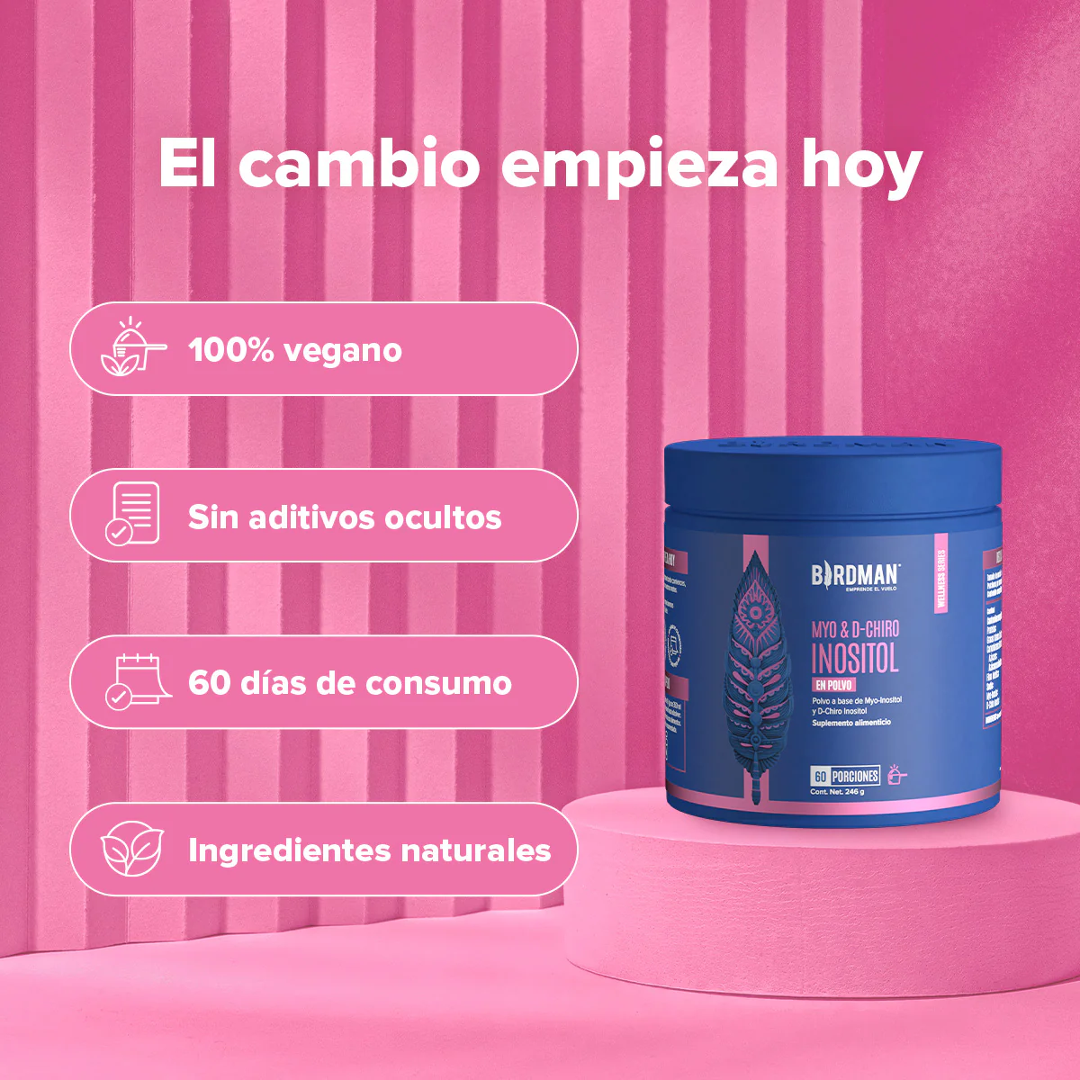 Myo & D-Chiro Inositol en Polvo - 246 g - Pack - Image 2