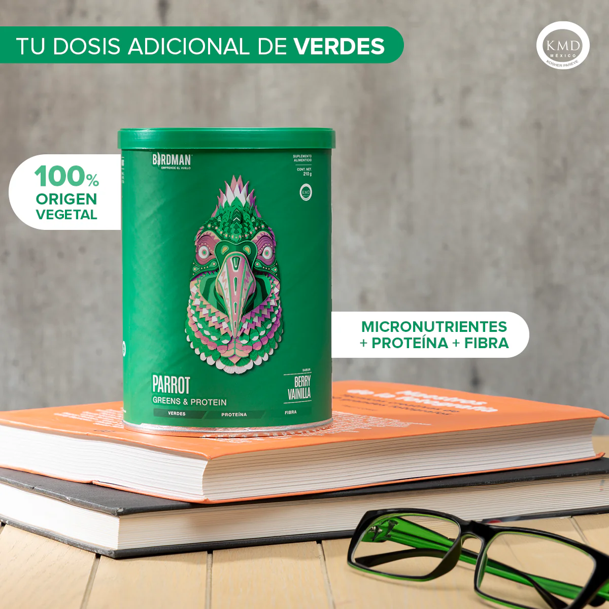 Parrot Greens & Protein Proteína en Polvo con Verdes & Vitaminas - Matcha 210 g - Image 4