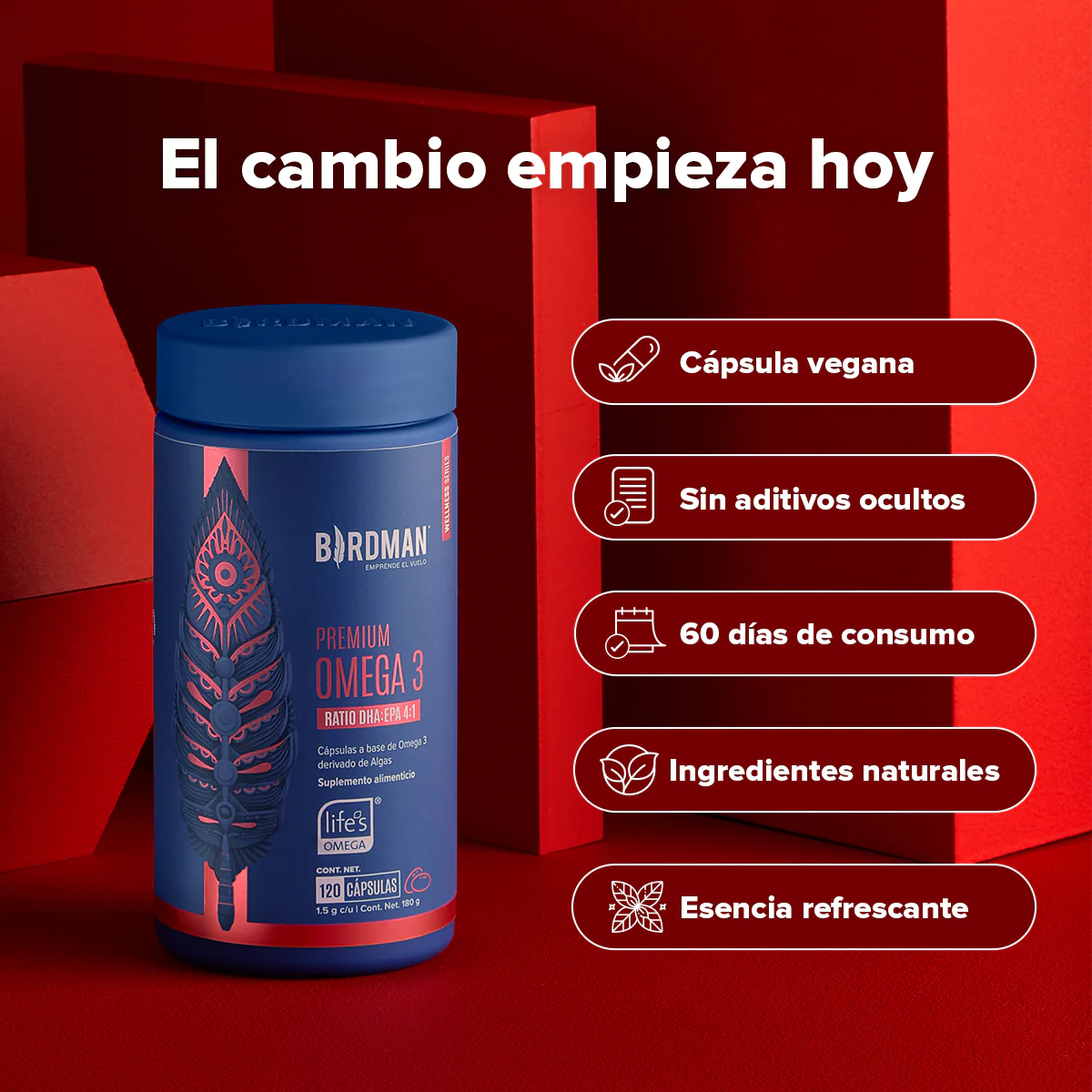 Premium Omega 3 - DHA 620mg & EPA 170mg - 120 Cápsulas - Image 2