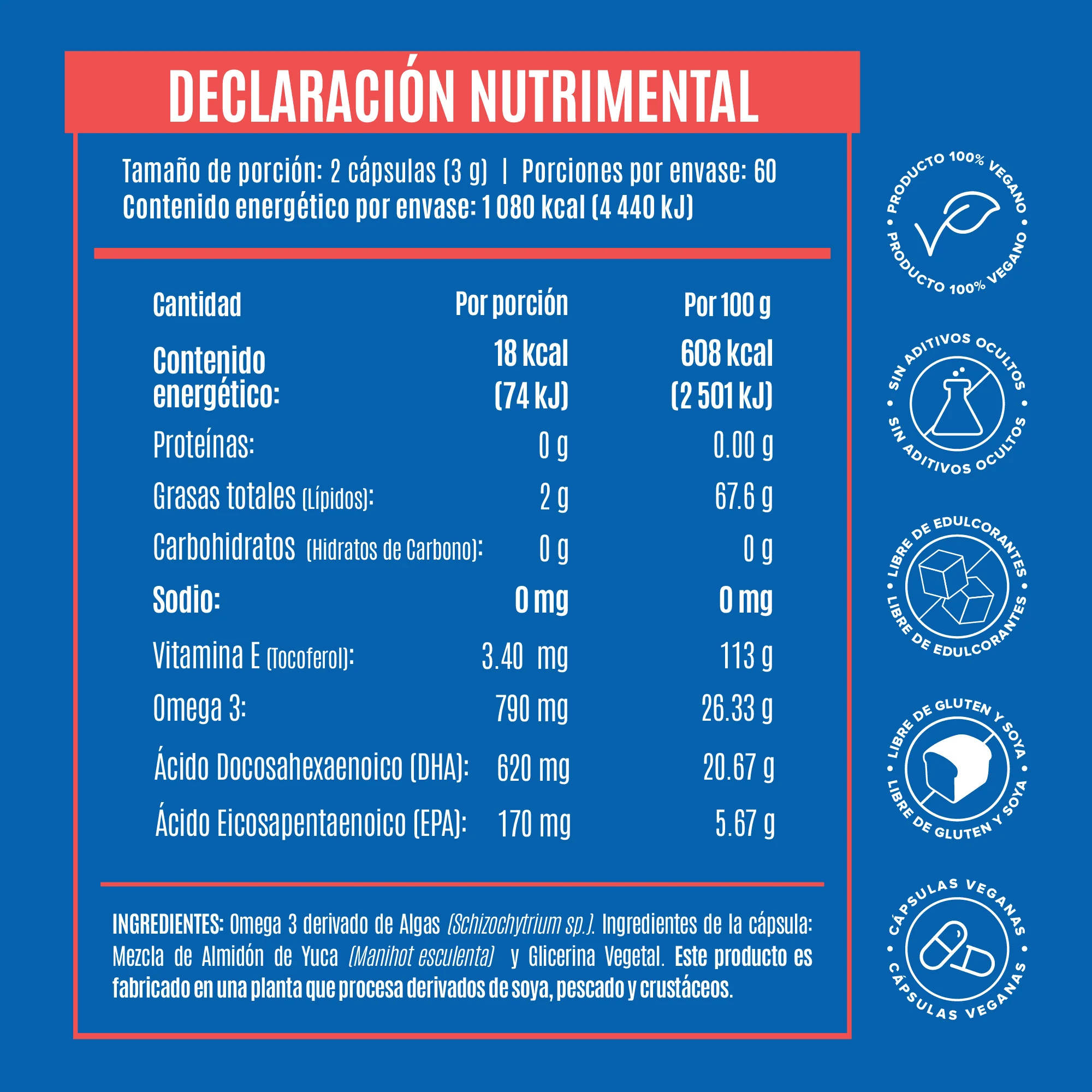 Premium Omega 3 - DHA 620mg & EPA 170mg - 120 Cápsulas - Image 5