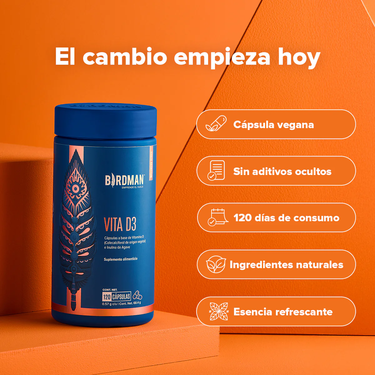 Vitamina D3 - 120 Cápsulas - 120 Porciones Pack - Image 2