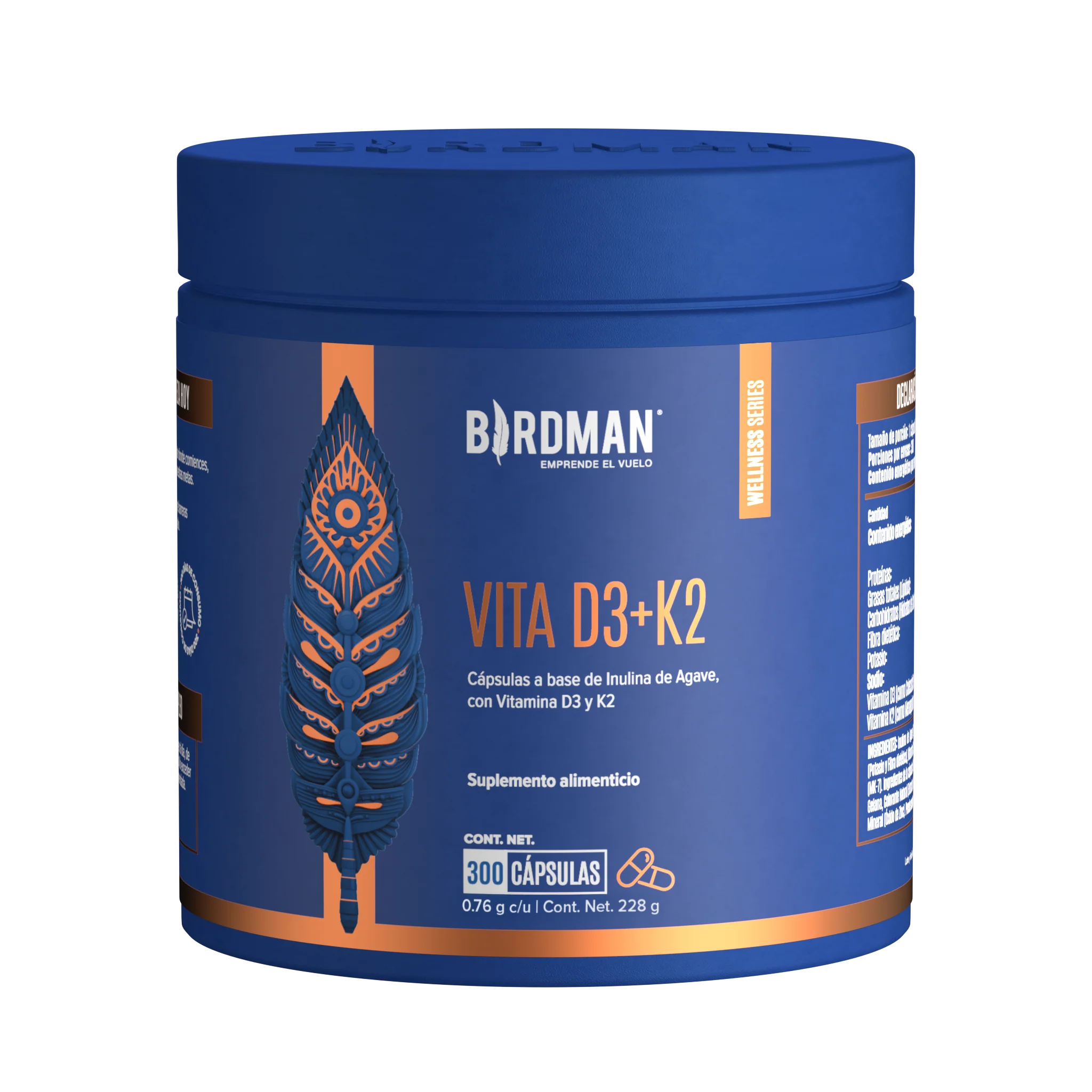 Vitamina D3 + K2 - 400UI - 300 Cápsulas